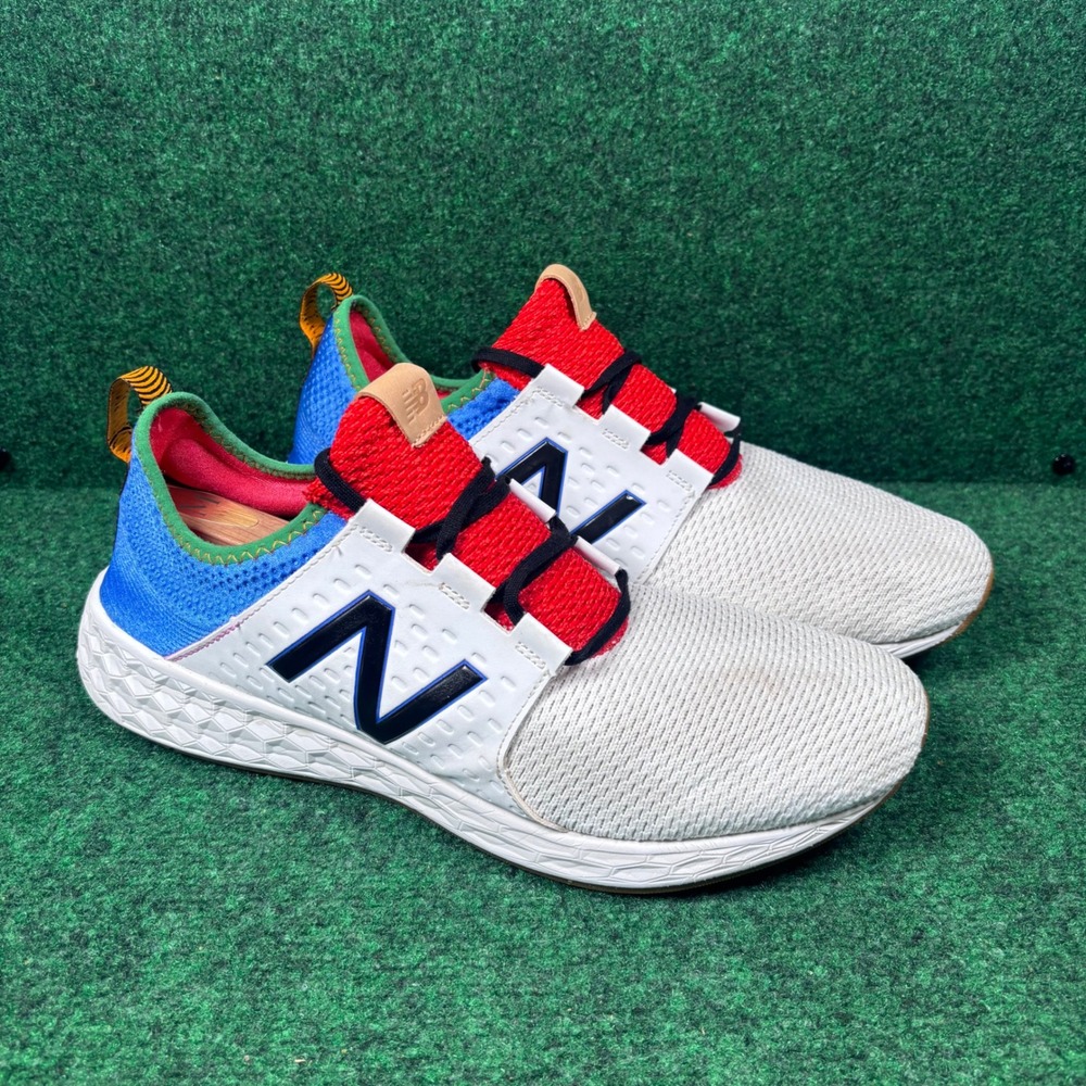 New Balance Fresh Foam Cruzv1 Reissue Mens 13 White Blue Red MCRZRWC Sneakers - Picture 2 of 8